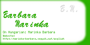 barbara marinka business card